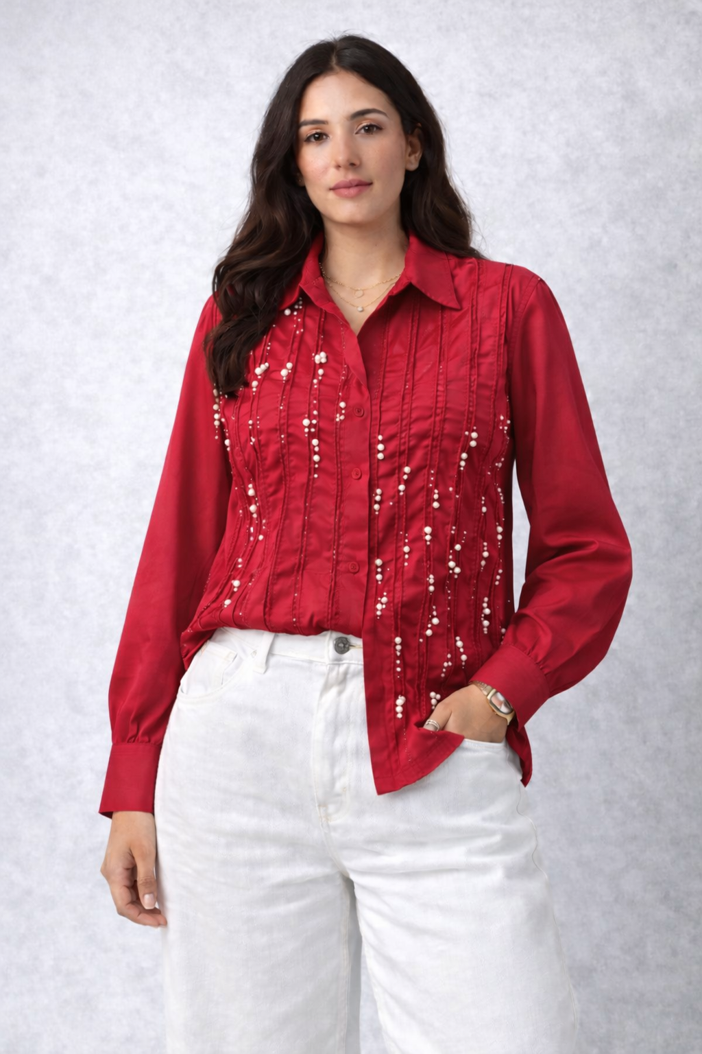 Ruby Pearl Pintuck Shirt