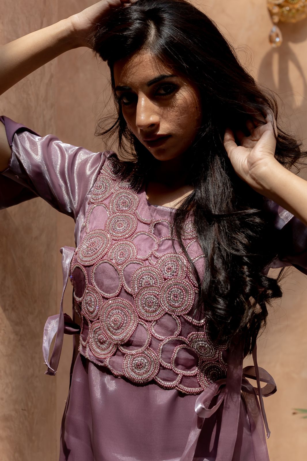 Shimmer Circle Cape dress