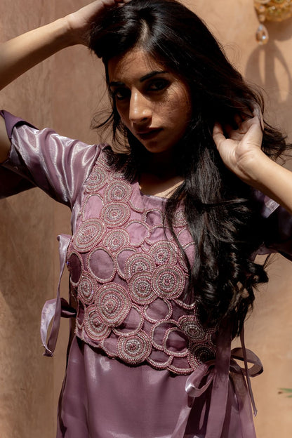 Shimmer Circle Cape dress