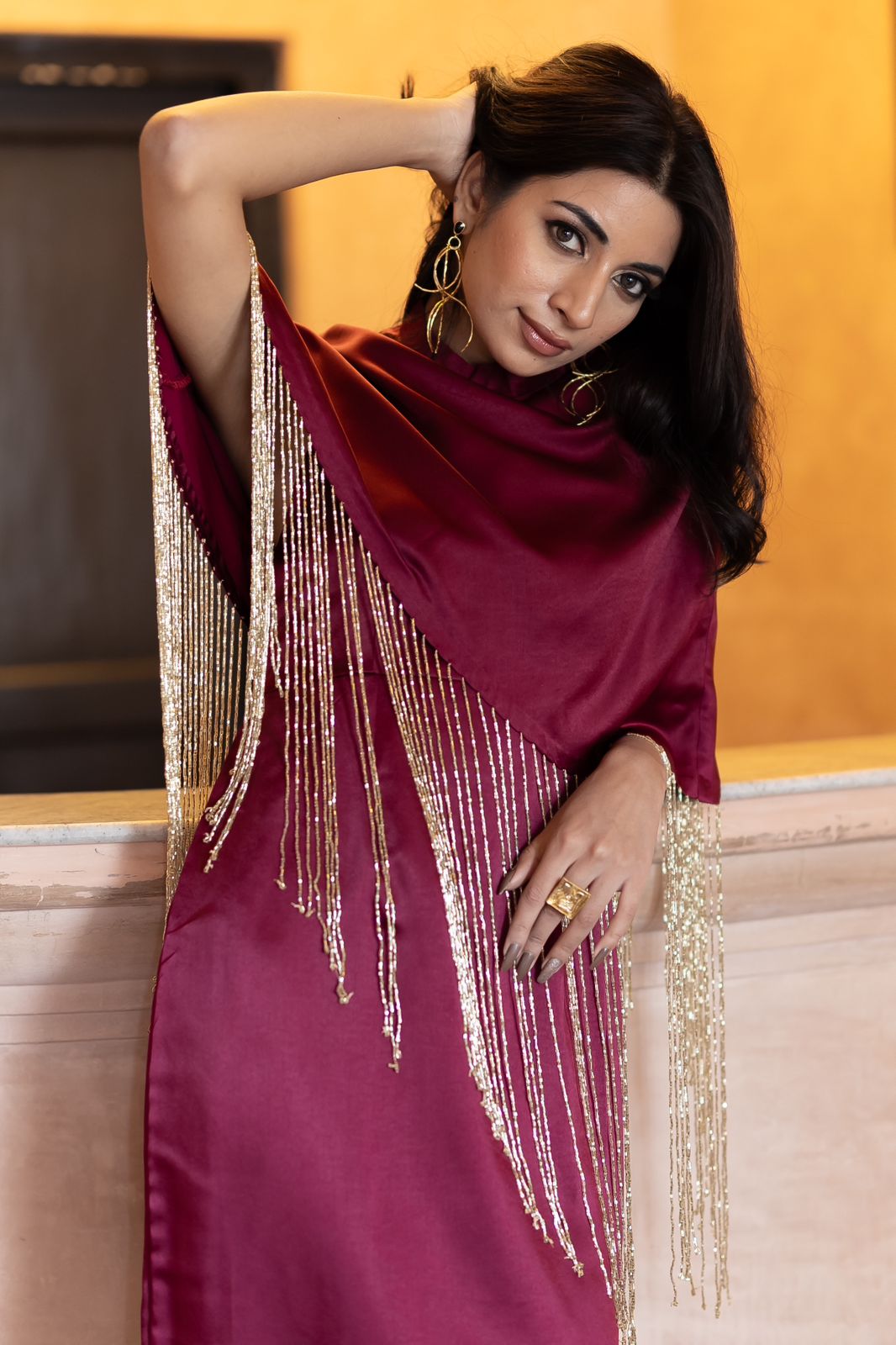 Scarlet Fringe Dress