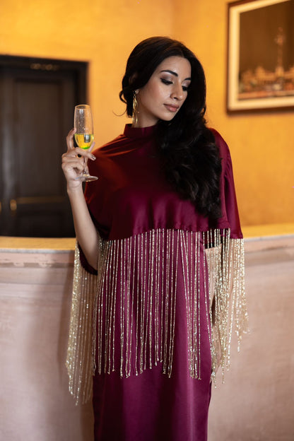 Scarlet Fringe Dress