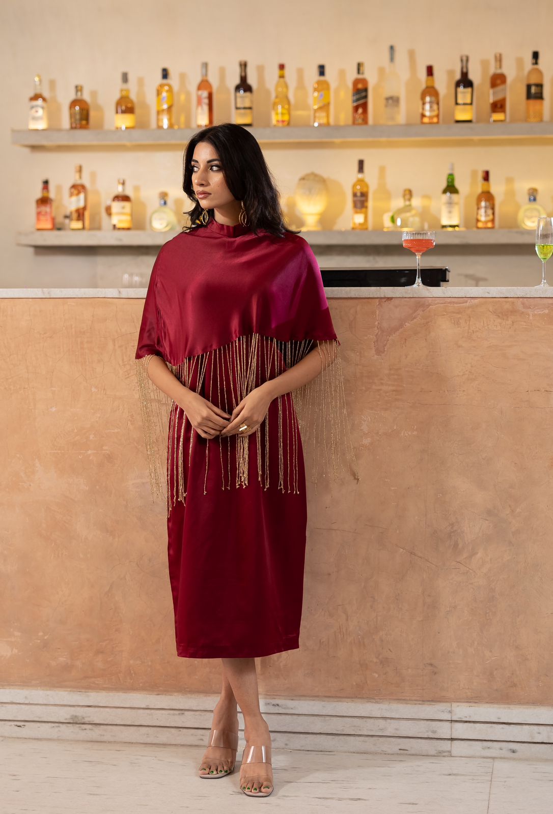 Scarlet Fringe Dress