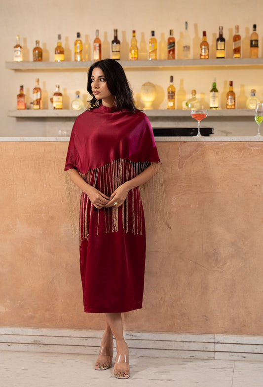 Scarlet Fringe Dress